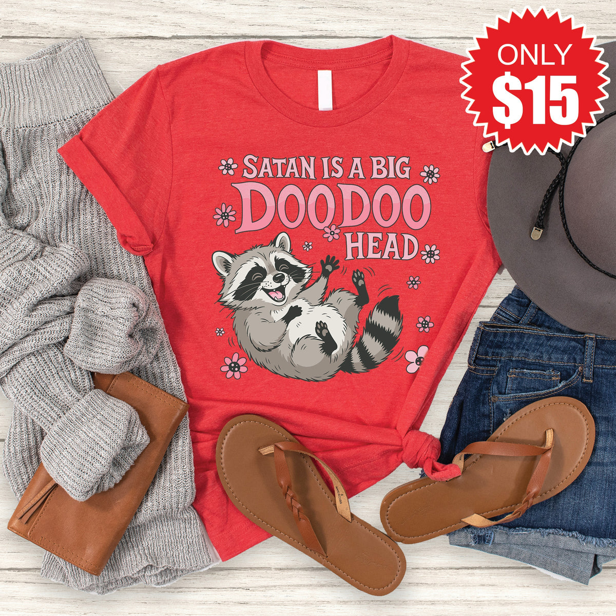 Doodoo Head Tee - Heather Red - 15 product image 1
