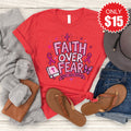 Faith Over Fear Tee - Heather Red - 15 product image 1