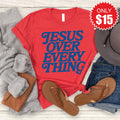 Jesus Over Everything Tee - Heather Red - 15 product image 1