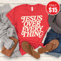 Jesus Over Everything Tee - Heather Red - 15 product image 1