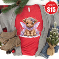 Christmas Cow Tee - Heather Red - 15 product image 1