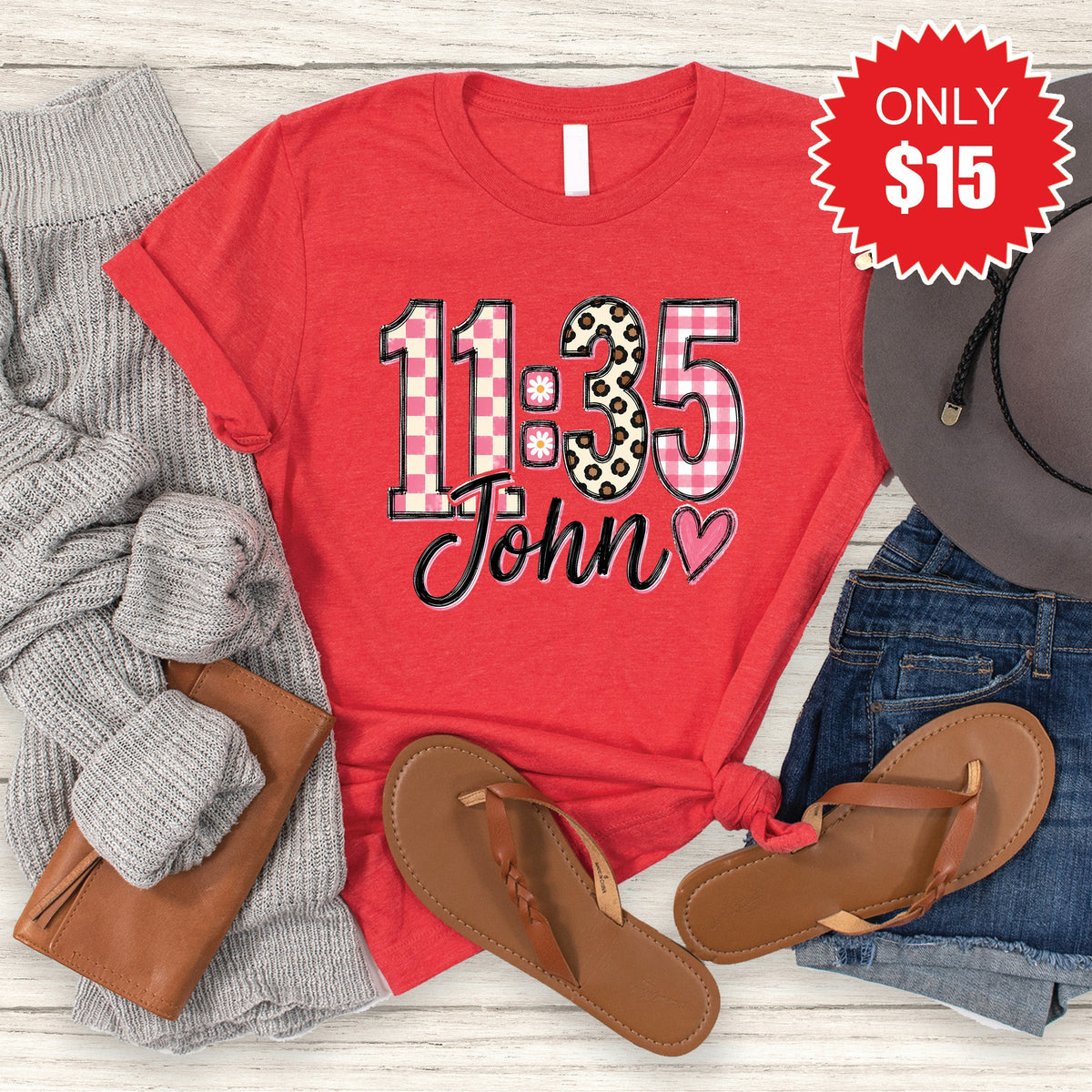 John 11:35 Tee - Heather Red - 15 product image 1