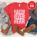 Faith Over Fear Tee - Heather Red - 15 product image 1