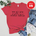 Silent Battle Tee - Heather Scarlet - 15 product image 1