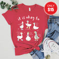 It Is Okay Tee - Heather Scarlet - 15 product image 1