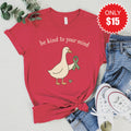 Be Kind To Your Mind Tee - Heather Scarlet - 15 product image 1