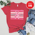 Pink Ribbon Tee - Heather Scarlet - 15 product image 1