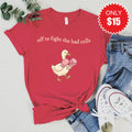 Fight The Bad Cells Tee - Heather Scarlet - 15 product image 1