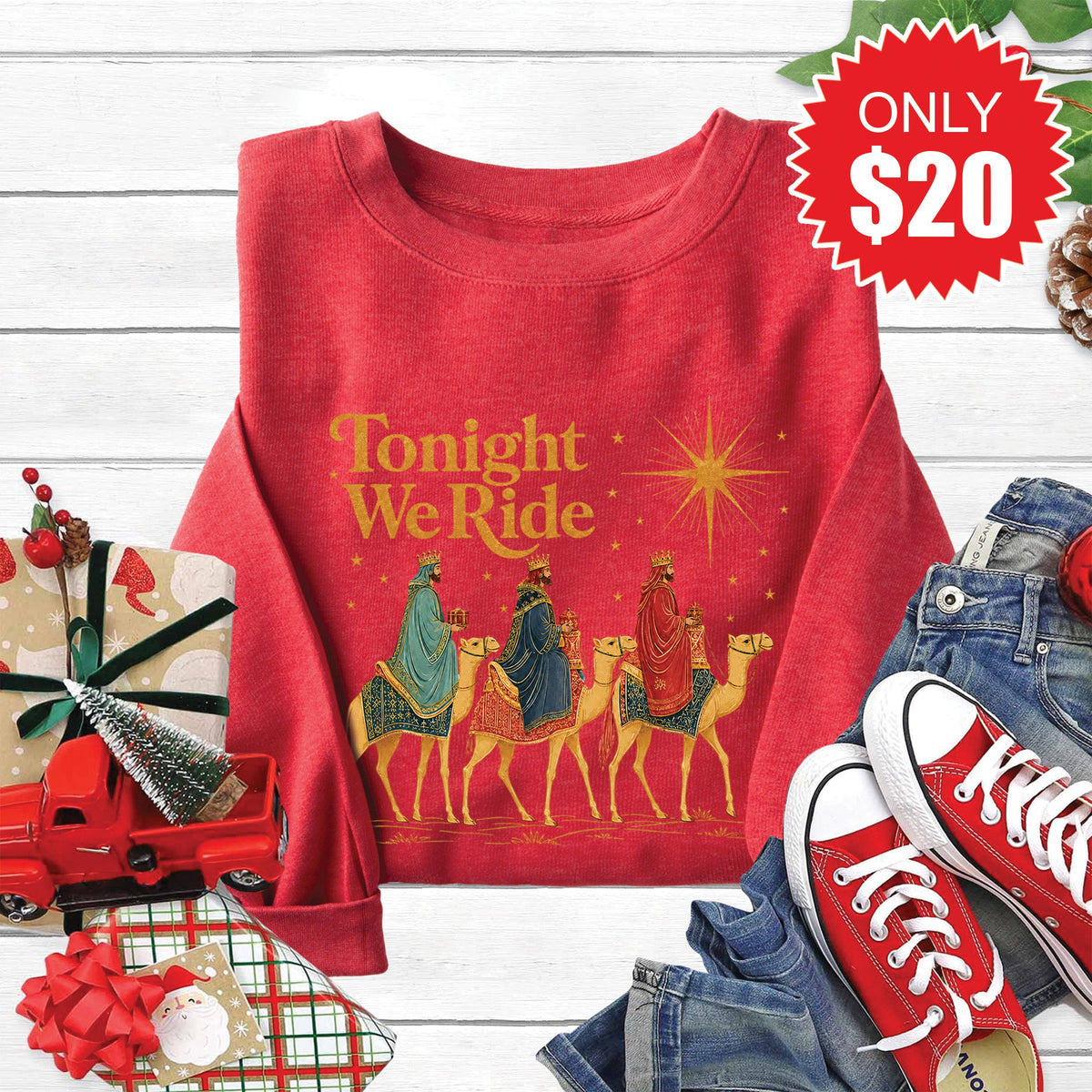 Tonight We Ride Sweatshirt - Heather Scarlet - 20 product image 1