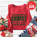 Christ Is Born Sweatshirt - Heather Scarlet - 20 product image 1