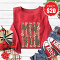 Merry and Bright Sweatshirt - Heather Scarlet - 20 product image 1