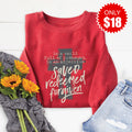 Saved Redeemed Forgiven Sweatshirt - Heather Scarlet - 18 product image 1
