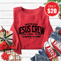 Jesus Crew Sweatshirt - Heather Scarlet - 20 product image 1