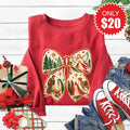 Christmas Bow Sweatshirt - Heather Scarlet - 20 product image 1