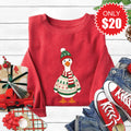Christmas Goose Sweatshirt - Heather Scarlet - 20 product image 1