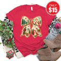 Christmas Bow Tee - Heather Scarlet - 15 product image 1