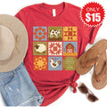 Amazing Grace Blocks Tee - Heather Scarlet - 15 product image 1