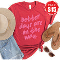 Better Days Tee - Heather Scarlet - 15 product image 1