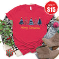 Merry Christmas Tee - Heather Scarlet - 15 product image 1