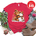 Christmas Cow Tee - Heather Scarlet - 15 product image 1
