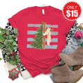 Cross and Christmas Tree Tee - Heather Scarlet - 15 product image 1