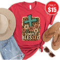 Simply Blessed Tee - Heather Scarlet - 15 product image 1