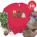 Christmas Leopard Tee - Heather Scarlet - 15 product image 1