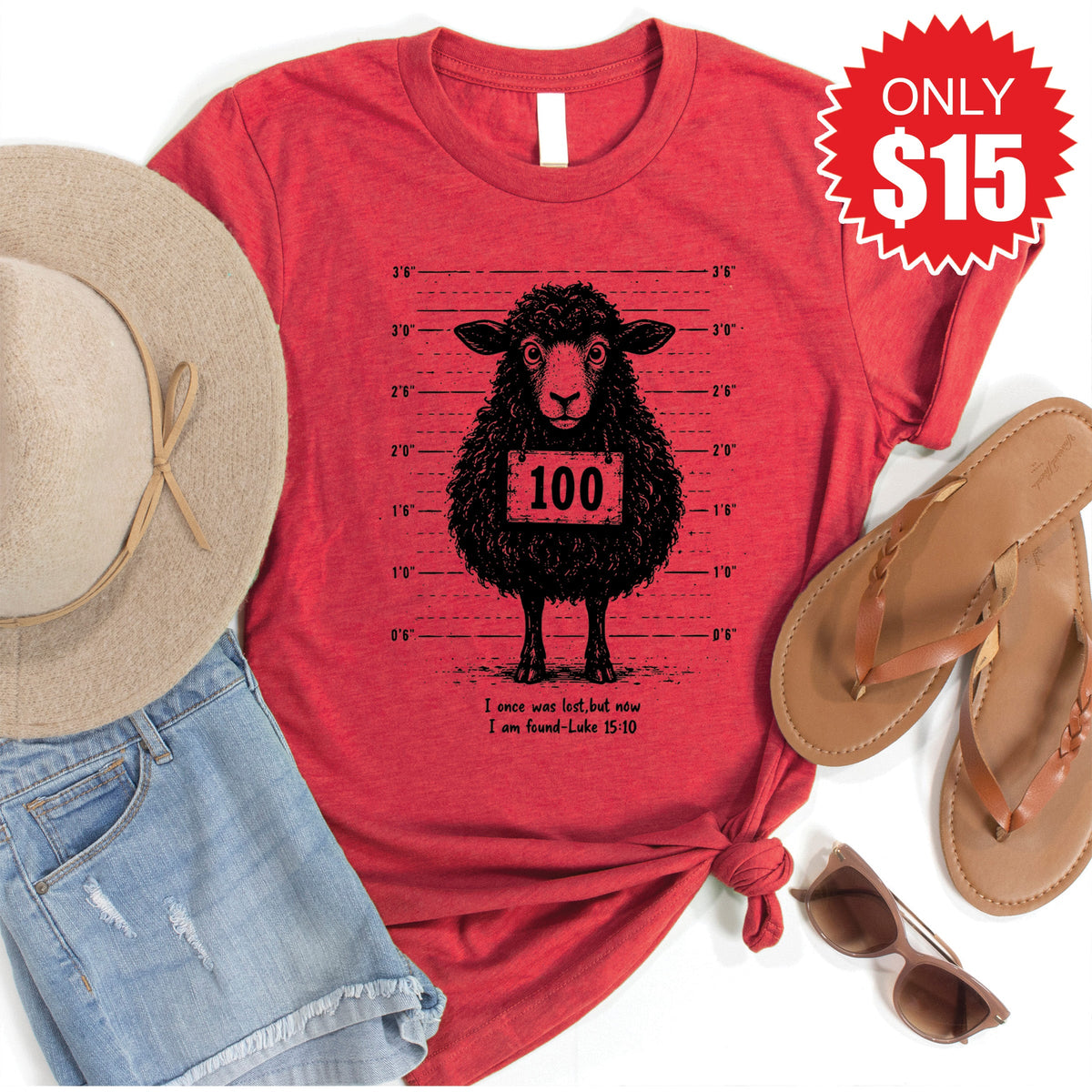 I Am Found Tee - Heather Scarlet - 15 product image 1