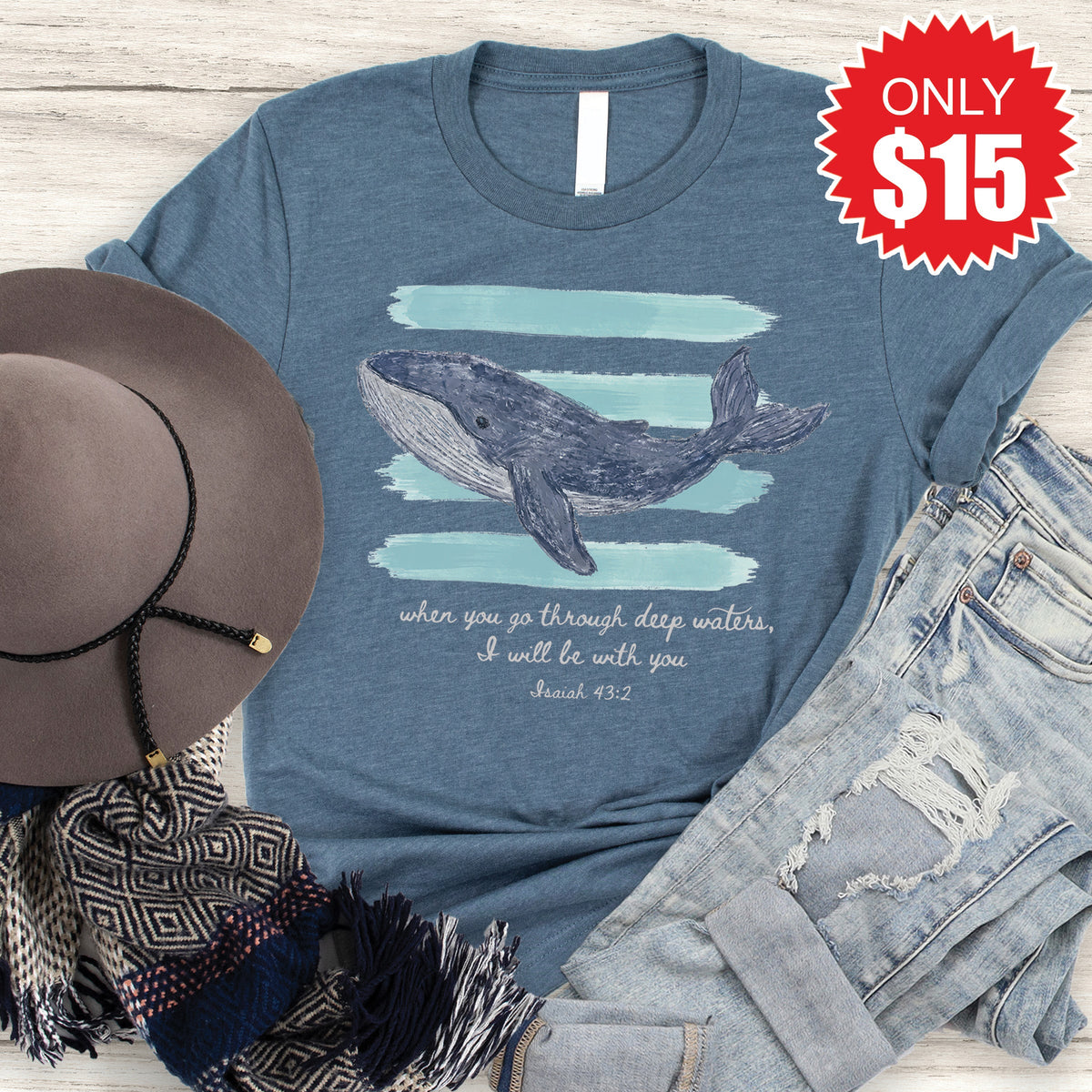 Deep Waters Tee - Heather Slate - 15 product image 1