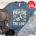 Off To Praise The Lord Tee - Heather Slate - 15 product image 1