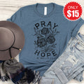 Pray Hope And Believe Tee - Heather Slate - 15 product image 1