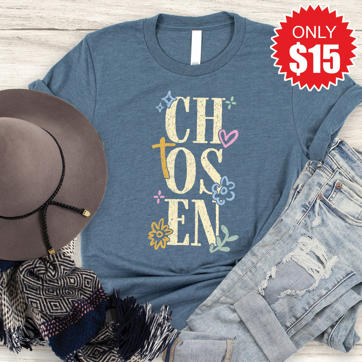 Chosen Tee - Heather Slate - 15 product image 1