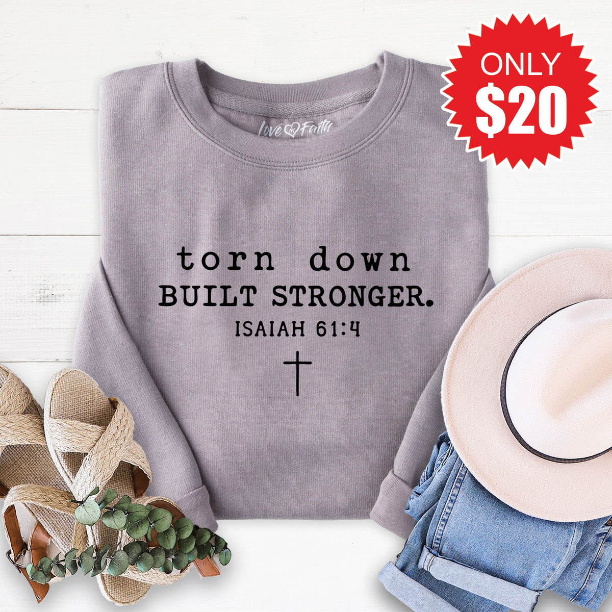 Built Stronger Sweatshirt - Heather Storm - 20 product image 1
