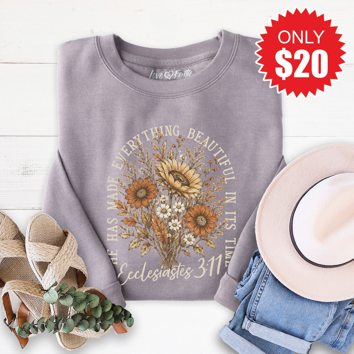 Everything Beautiful Sweatshirt - Heather Storm - 20 product image 1
