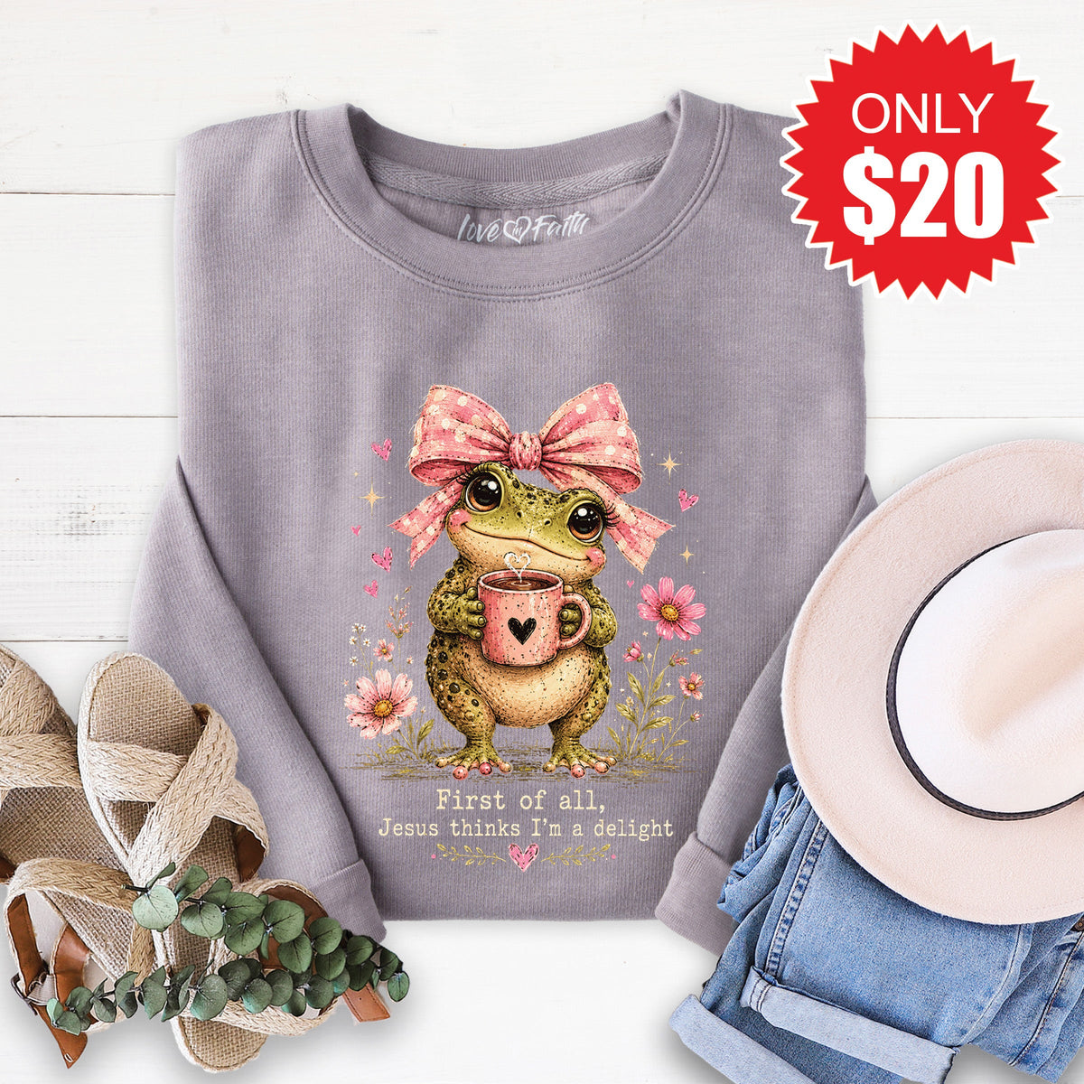 I'm A Delight Sweatshirt - Heather Storm - 20 product image 1