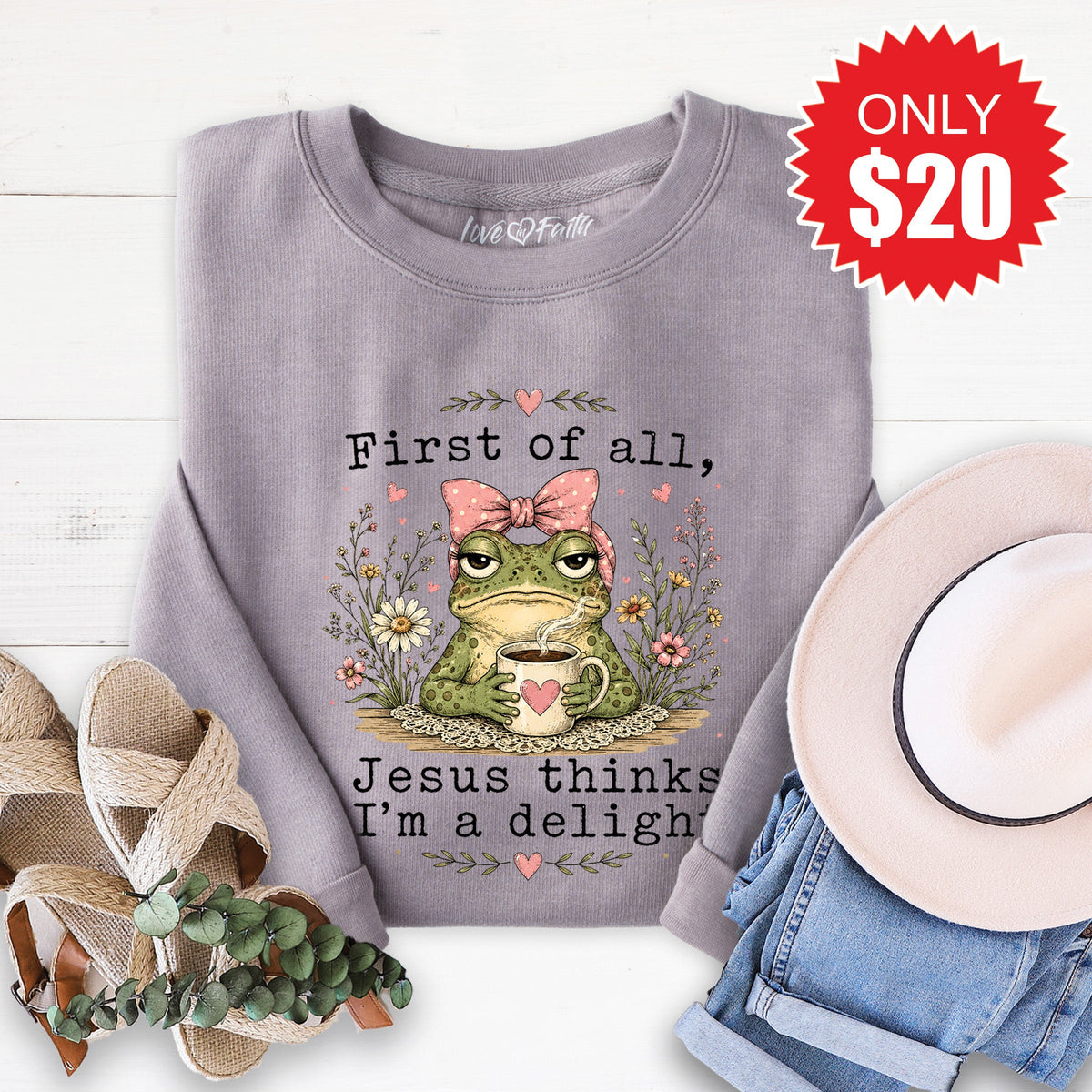 I'm A Delight Sweatshirt - Heather Storm - 20 product image 1