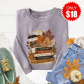 Fall Leaves Sweatshirt - Heather Forest - 18 product image 1