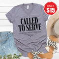 Called To Serve V-Neck - Heather Storm - 15