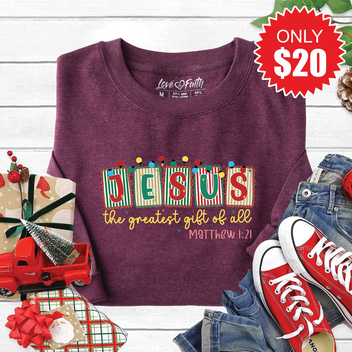 The Greatest Gift Of All Sweatshirt - Heather Sugar Plum product image 1