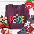 Peace On Earth Sweatshirt - Heather Sugar Plum - 20 product image 1