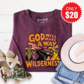 God Will Make a Way Sweatshirt - Heather Sugar Plum - 20 product image 1