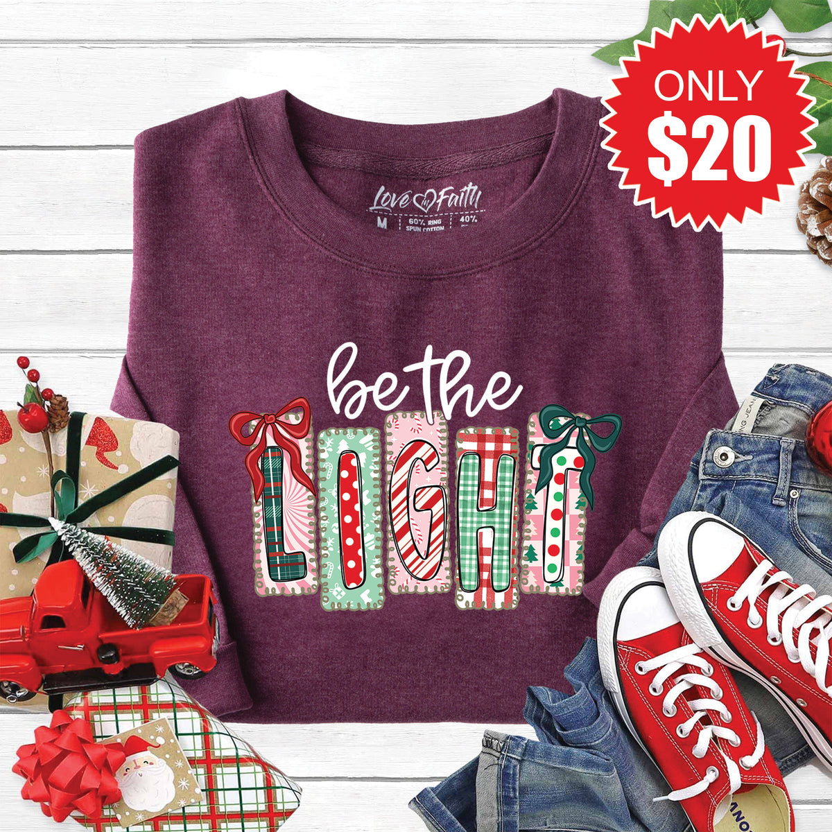 Be The Light Sweatshirt - Heather Sugar Plum - 20 product image 1