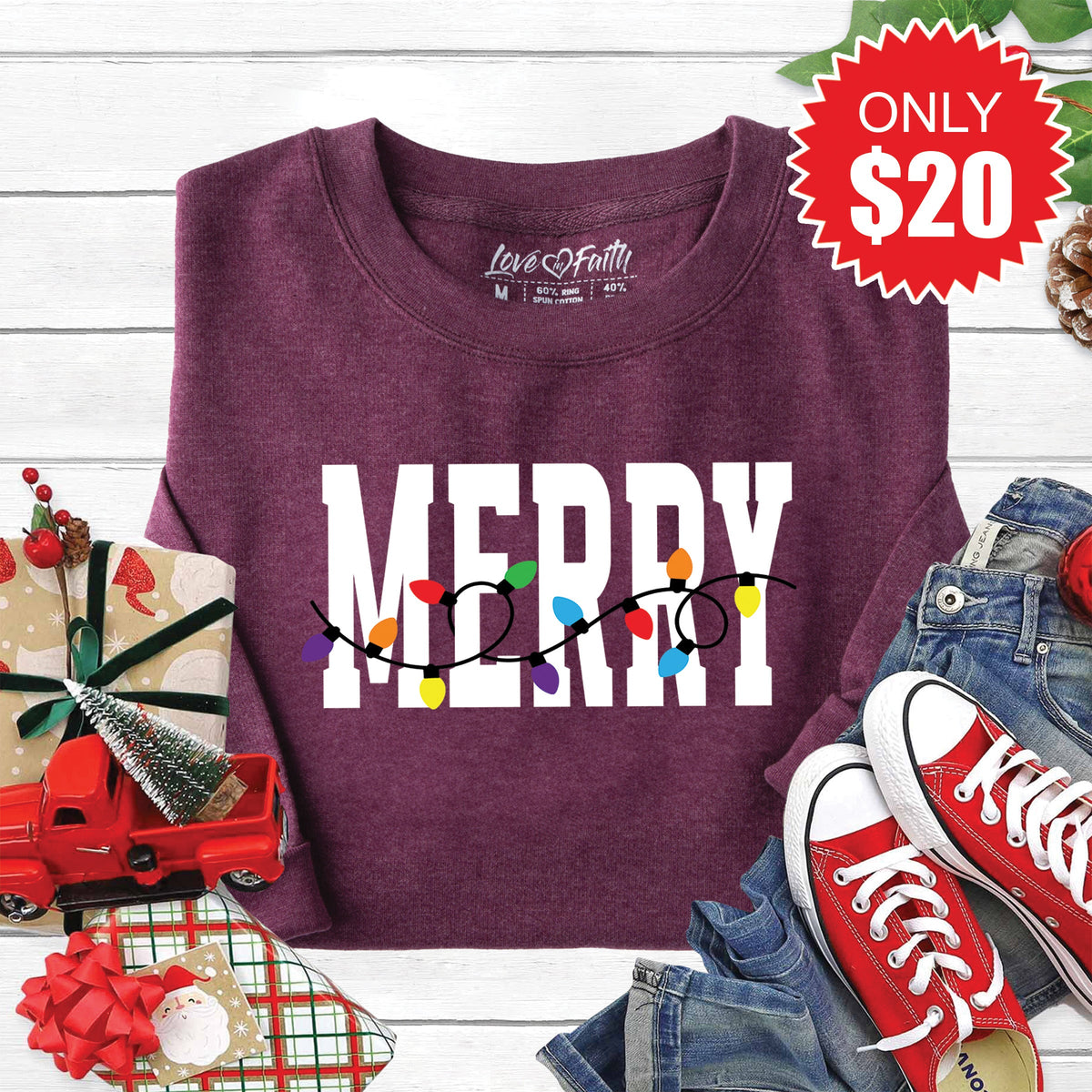Merry Sweatshirt - Heather Sugar Plum - 20 product image 1