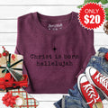 Christ Is Born Sweatshirt - Heather Sugar Plum - 20 product image 1