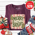 Merry and Bright Sweatshirt - Heather Sugar Plum - 20 product image 1