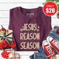 Jesus Is The Reason Sweatshirt - Heather Sugar Plum - 20 product image 1