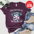 When God Made Me Tee - Heather Sugar Plum - 15 product image 1