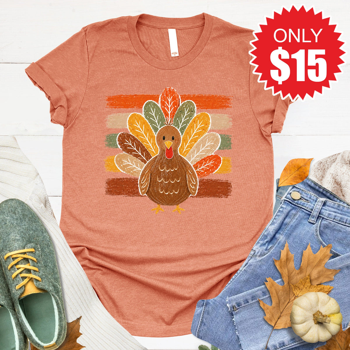 Turkey Tee - Heather Terracotta - 15 product image 1