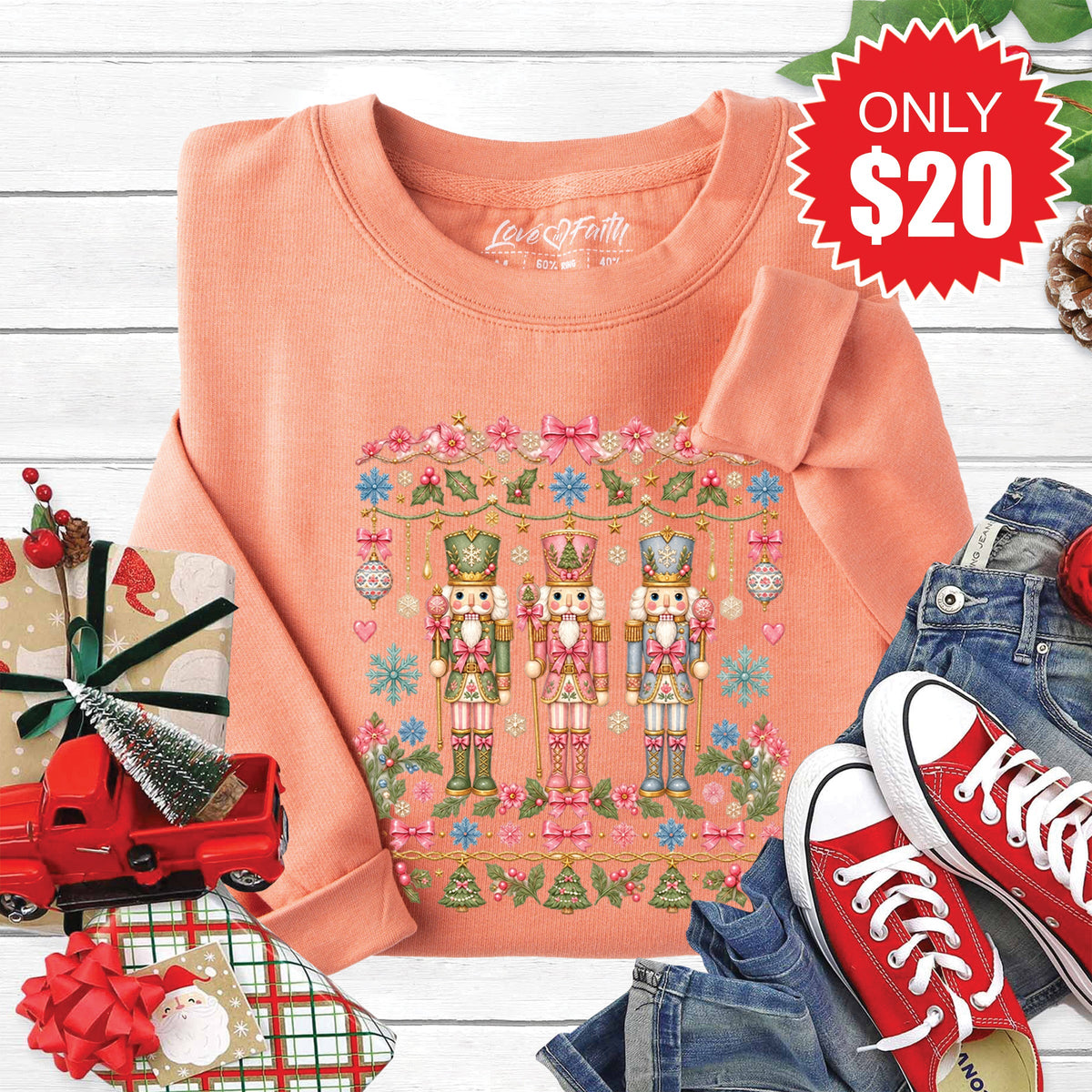 Nutcracker Sweatshirt - Heather Terracotta - 20 product image 1