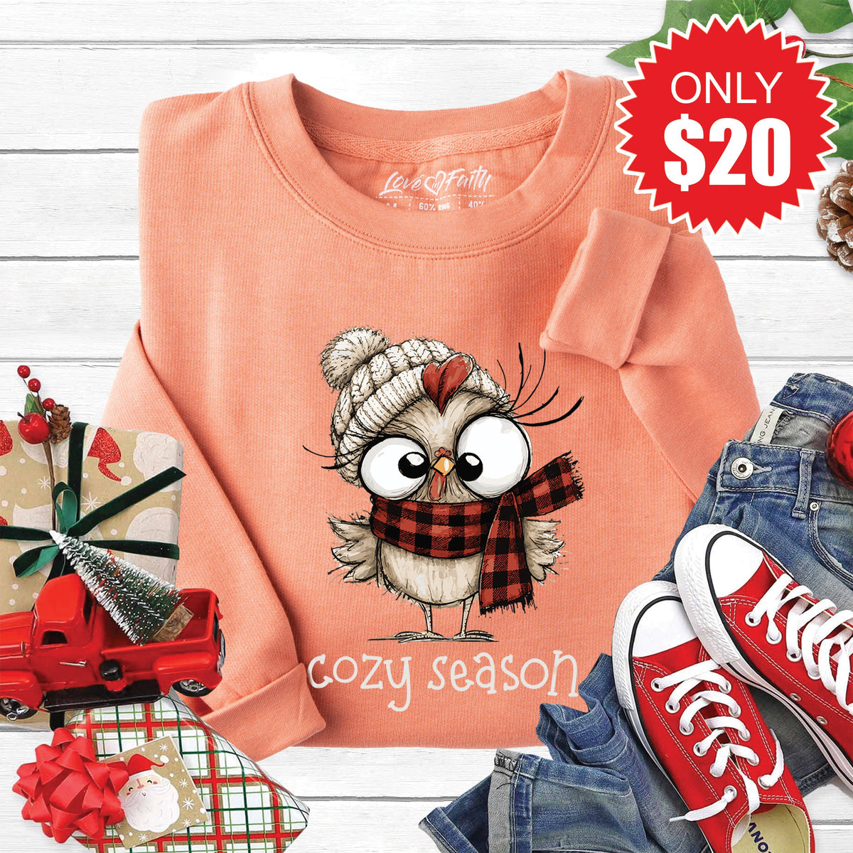 Cozy Season Sweatshirt - Heather Terracotta - 20 product image 1